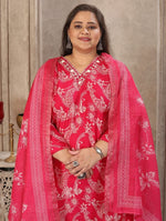 Amazing Red Color Viscose Fabric Casual Suit