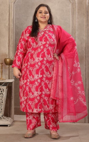Amazing Red Color Viscose Fabric Casual Suit