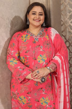 Amazing Coral Color Rayon Fabric Casual Suit