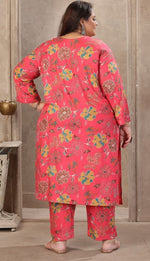 Amazing Coral Color Rayon Fabric Casual Suit