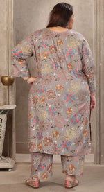 Amazing Grey Color Rayon Fabric Casual Suit