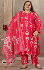 Amazing Red Color Viscose Fabric Casual Suit