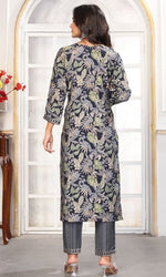 Amazing Black Color Chanderi Fabric Casual Suit