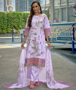 Amazing Purple Color Linen Fabric Designer Suit