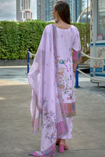 Amazing Purple Color Linen Fabric Designer Suit