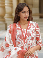 Pretty White Color Viscose Fabric Designer Suit