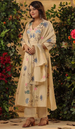 Pretty Yellow Color Viscose Fabric Designer Suit