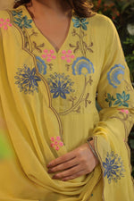 Pretty Yellow Color Viscose Fabric Designer Suit