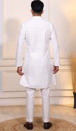 Grand White Color Cotton Fabric Kurta Pajama