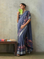 Amazing Blue Color Viscose Fabric Casual Saree