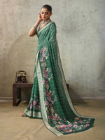 Amazing Green Color Viscose Fabric Casual Saree