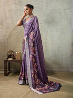 Amazing Purple Color Viscose Fabric Casual Saree
