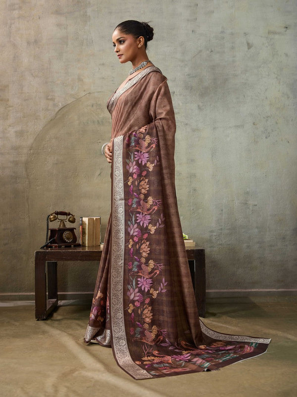 Amazing Maroon Color Viscose Fabric Casual Saree