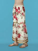 Dazzling White Color Georgette Fabric Sharara Suit