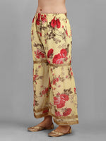 Dazzling Yellow Color Georgette Fabric Sharara Suit