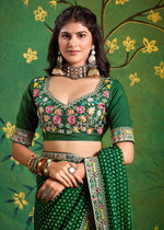Amazing Green Color Georgette Fabric Designer Saree