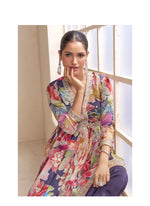 Amazing Multi Color Chinon Fabric Plazzo Suit