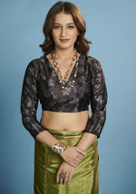 Amazing Green Color Silk Fabric Casual Saree