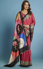 Amazing Pink Color Silk Fabric Casual Saree