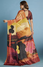 Amazing Yellow Color Silk Fabric Casual Saree