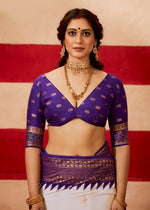 Beautiful Purple Color Silk Fabric Casual Saree