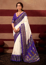 Beautiful Purple Color Silk Fabric Casual Saree