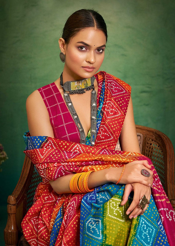 Superb Orange Color Tussar Fabric Casual Saree