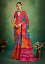 Superb Orange Color Tussar Fabric Casual Saree