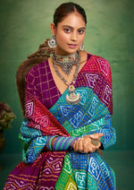 Superb Purple Color Tussar Fabric Casual Saree