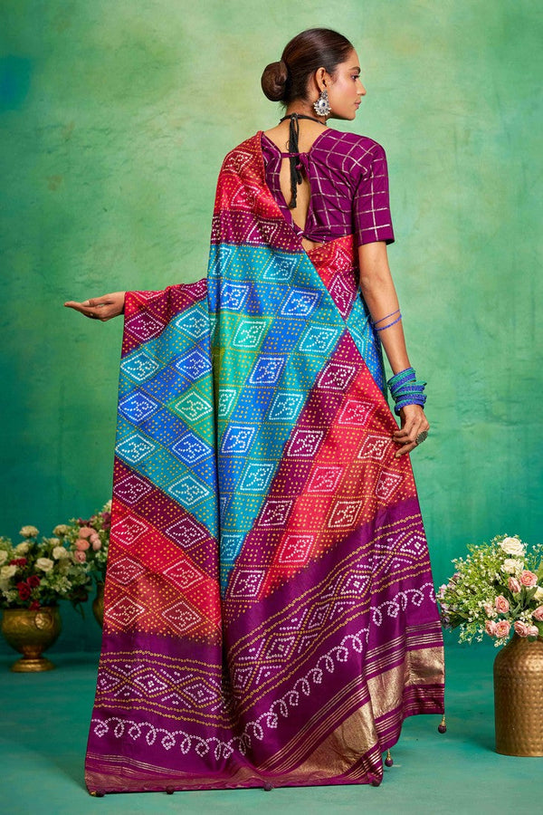 Superb Purple Color Tussar Fabric Casual Saree
