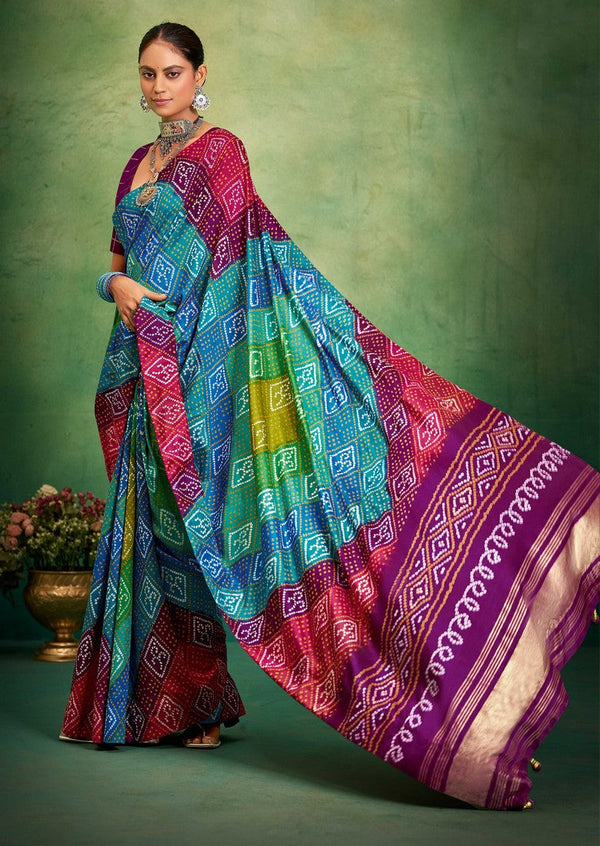 Superb Purple Color Tussar Fabric Casual Saree