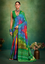 Superb Green Color Tussar Fabric Casual Saree
