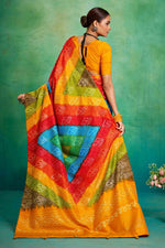 Superb Yellow Color Tussar Fabric Casual Saree