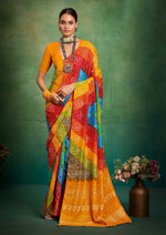 Superb Yellow Color Tussar Fabric Casual Saree
