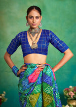 Superb Blue Color Tussar Fabric Casual Saree