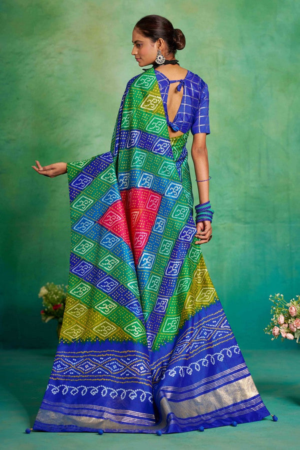 Superb Blue Color Tussar Fabric Casual Saree