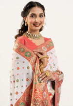 Superb White Color Banarasi Fabric Casual Saree