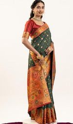 Superb Green Color Banarasi Fabric Casual Saree