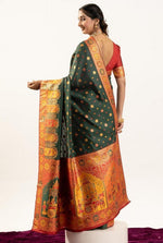 Superb Green Color Banarasi Fabric Casual Saree