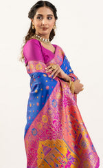 Superb Blue Color Banarasi Fabric Casual Saree