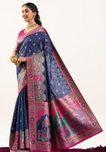 Superb Blue Color Banarasi Fabric Casual Saree