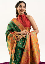 Superb Green Color Banarasi Fabric Casual Saree