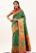 Superb Green Color Banarasi Fabric Casual Saree