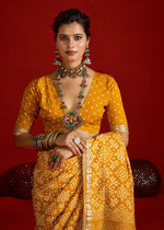 Amazing Yellow Color Tussar Fabric Casual Saree