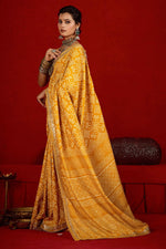 Amazing Yellow Color Tussar Fabric Casual Saree