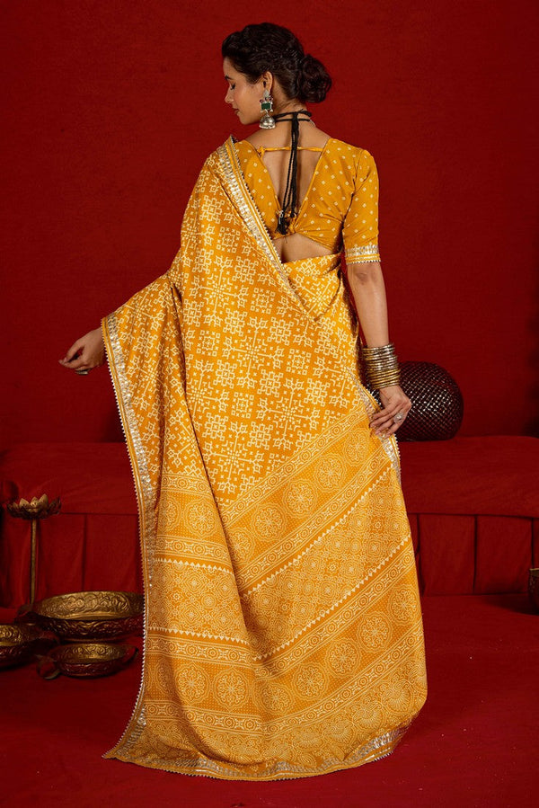 Amazing Yellow Color Tussar Fabric Casual Saree