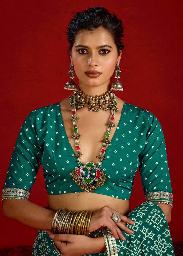 Amazing Teal Color Tussar Fabric Casual Saree