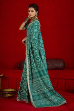 Amazing Teal Color Tussar Fabric Casual Saree