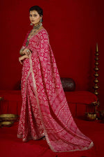 Amazing Pink Color Tussar Fabric Casual Saree