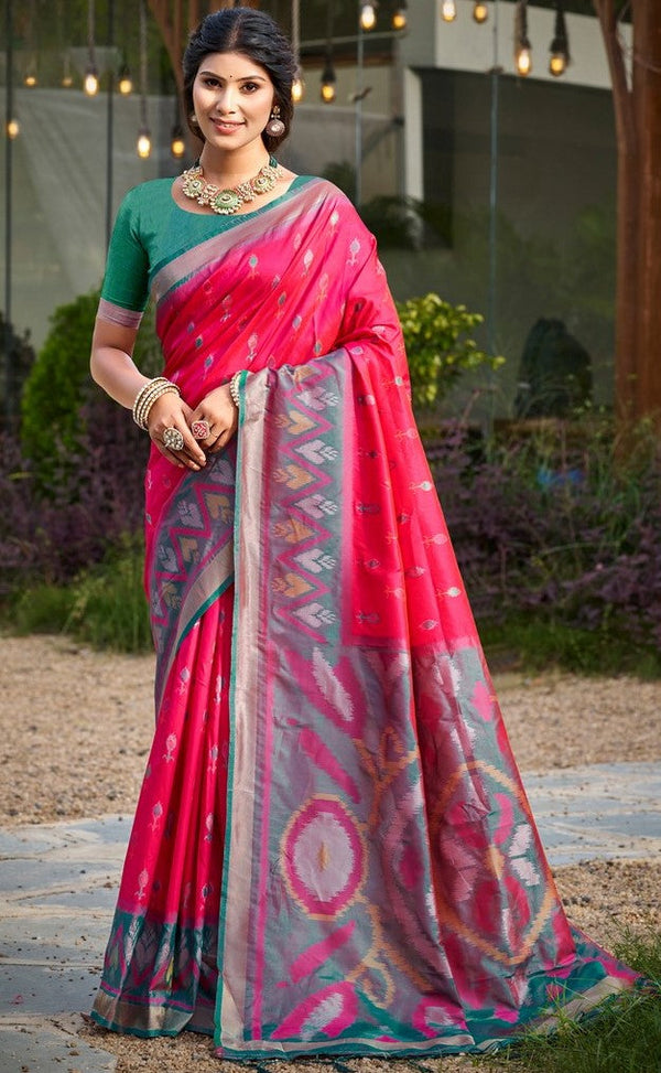 Tasteful Red Color Silk Fabric Casual Saree